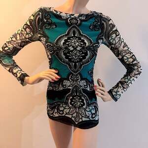 INC International Concepts Long-sleeved Mesh Top